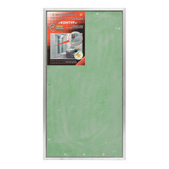 Изображение товара Люк ревизионный под плитку Практика Контур алюминиевый 300х600 мм скрытый нажимной