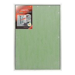 Изображение товара Люк ревизионный под плитку Практика Контур алюминиевый 400х600 мм скрытый нажимной