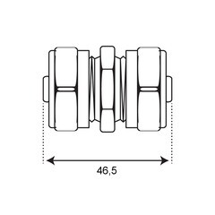Соединитель прямой 20 обж(ц) х 20 обж(ц) - фото 2