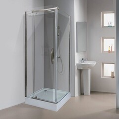 Душевой уголок Alex Baitler AB-2 хром 100х100х200 см квадрат стекло прозрачное 8 мм - фото 4