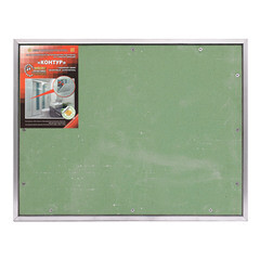 Люк ревизионный под плитку Практика Контур алюминиевый 600х400 мм скрытый нажимной - фото 1