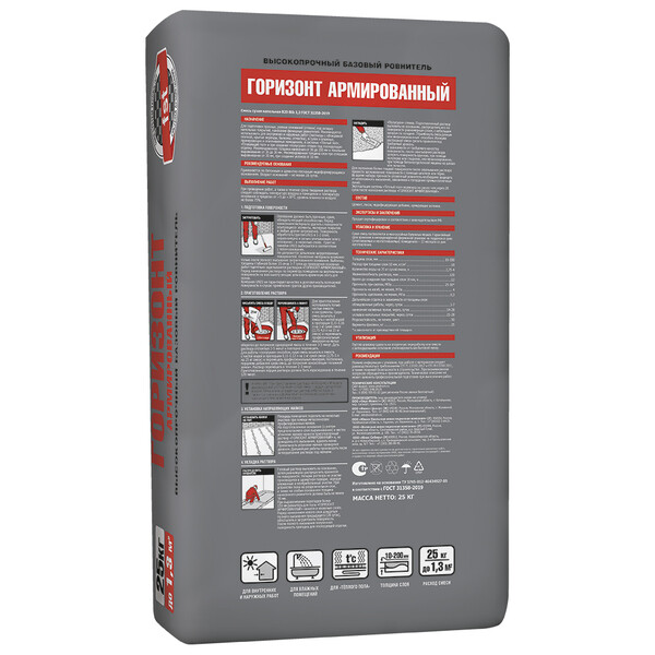 Ровнитель (стяжка пола) первичный Unis Горизонт Армированный ...