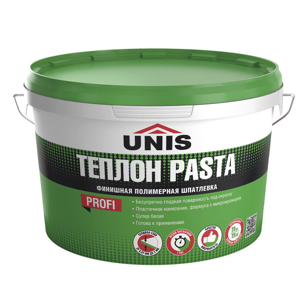

Шпатлевка финишная Unis Теплон Pasta полимерная 28 кг