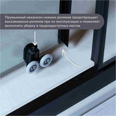 Душевой уголок Ulitka Safari черный 80х80х195 см квадрат стекло прозрачное 6 мм (74104426) - фото 7