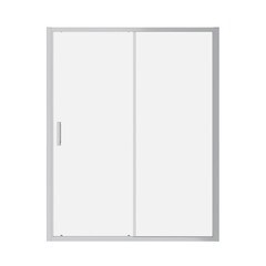 Изображение товара Душевая дверь Ulitka Safari стекло прозрачное 170х195 см профиль хром 6 мм раздвижная (74104458)