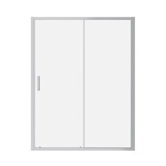 Душевая дверь Ulitka Safari стекло прозрачное 150х195 см профиль хром 6 мм раздвижная (74104195) - фото 1