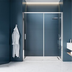 Душевая дверь Ulitka Safari стекло прозрачное 150х195 см профиль хром 6 мм раздвижная (74104195) - фото 3