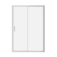 Изображение товара Душевая дверь Ulitka Safari стекло прозрачное 120х195 см профиль хром 6 мм раздвижная (74104192)