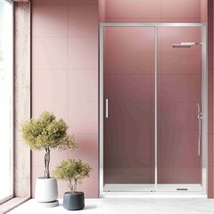 Душевая дверь Ulitka Safari стекло прозрачное 120х195 см профиль хром 6 мм раздвижная (74104192) - фото 3