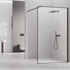 Душевая перегородка Ulitka Prisma черная 120x195 см стекло прозрачное 6 мм (74104103) - фото 3