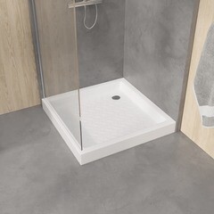 Поддон RGW CR 099 керамический 90х90х10 см квадрат белый низкий (19170199-01) - фото 3