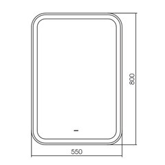 Зеркало с подсветкой прямоугольное 55х80 см бесконтактный сенсор Raval Gassi (GAS-5580_BS) - фото 6