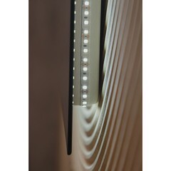 Зеркало с подсветкой прямоугольное 60х100 см бесконтактный сенсор Raval Toco Black (TOC-B60100_BK_U) - фото 8