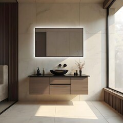 Зеркало с подсветкой прямоугольное 60х100 см бесконтактный сенсор Raval Toco Black (TOC-B60100_BK_U) - фото 6