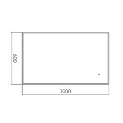 Зеркало с подсветкой прямоугольное 60х100 см бесконтактный сенсор Raval Toco Black (TOC-B60100_BK_U) - фото 5