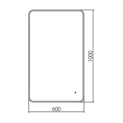 Зеркало с подсветкой прямоугольное 60х100 см бесконтактный сенсор Raval Posalet Black (POS-B60100_BK_U) - фото 8