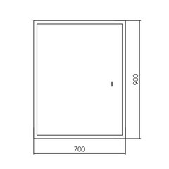 Зеркало с подсветкой прямоугольное 70х90 см бесконтактный сенсор Raval Frame (FRA-7090_BK_BS) - фото 5