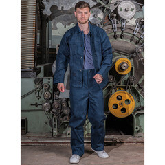 Костюм сварщика защитный Прометей 52-54 рост 170-176 см темно-синий - фото 2