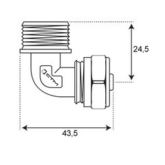 Угол 16 обж(ц) х 1/2 НР(ш) - фото 2