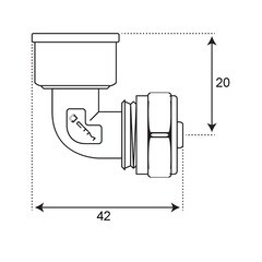 Угол 20 обж(ц) х 3/4 ВР(г) - фото 2