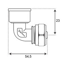 Угол СТМ 26 обж(ц) х 3/4 ВР(г) - фото 2