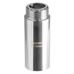 Удлинитель 50 мм х 1/2 ВР(г) х 1/2 НР(ш) латунный - фото 4