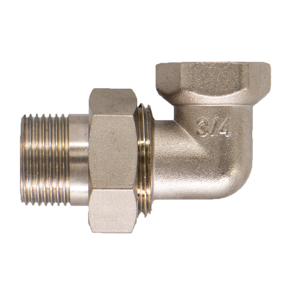 

Американка угловая 3/4 ВР(г) х 3/4 НР(ш) латунная