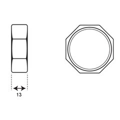 Заглушка 1 ВР(г) латунная - фото 2
