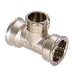 Тройник 1/2 ВР(г) х 1/2 НР(ш) х 1/2 ВР(г) латунный - фото 3