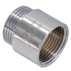 Удлинитель 20 мм х 3/4 ВР(г) х 3/4 НР(ш) латунный - фото 3