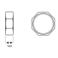 Заглушка 1 1/4 ВР(г) латунная - фото 2