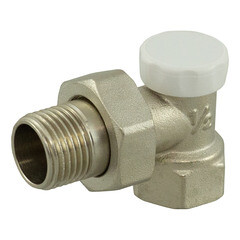 Изображение товара Клапан запорный угловой 1/2 НР(ш) х 1/2 ВР(г) для радиатора (CARAVL12/24020111/98999)