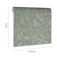 Обои бумажные Саратовские обои Гербарий Д953-04 (0,53х10,05 м) - фото 2