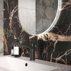 Плитка облицовочная Lavelly Eterno Marmo Accento черная 598x298x8,5 мм (8 шт.=1,425 кв.м) - фото 14