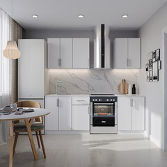 Кухонный модуль навесной 40х67,6х28,6 см Твэгги белый 1 полка - фото 2