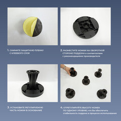 Ножки для поддона RGW N-01 ABS-пластик (10 шт.) (03230111-31) - фото 2