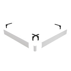 Изображение товара Экран для поддона RGW N/ST-01 металл 80х80х10 см квадрат белый (50231588-01)