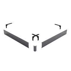 Изображение товара Экран для поддона RGW N/ST-01 металл 100х100х10 см квадрат графит (50231500-02)