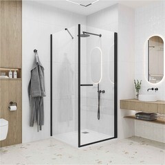 Душевой уголок Ulitka Colibri черный 90х90х195 см квадрат стекло прозрачное 6 мм (74104460) - фото 4