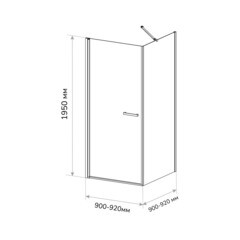 Душевой уголок Ulitka Colibri черный 90х90х195 см квадрат стекло прозрачное 6 мм (74104460) - фото 2