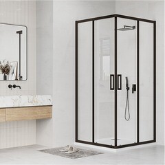 Душевой уголок Ulitka Safari графит 100х100х195 см квадрат стекло прозрачное 6 мм (74104173) - фото 4