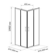 Душевой уголок Ulitka Safari графит 90х90х195 см квадрат стекло прозрачное 6 мм (74104174) - фото 3