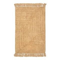 Коврик для ванной бежевый 80х50 см Zenfort Зигзаг (107274) - фото 1