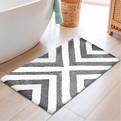 Коврик для ванной черный 80х50 см Delphinium Линия (103377) - фото 3