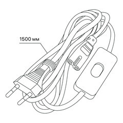 Шнур для подключения светильника T5 Rev 1,5 м (28948 7) - фото 2