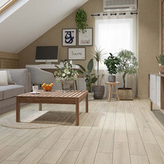 Керамогранит Estima Dream Wood DW02 светло-коричневый 1200х194х10 мм (7 шт.=1,63 кв.м) - фото 9