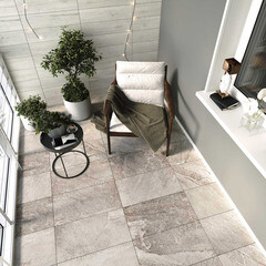 Керамогранит Estima Rock RC01 cерый матовый 600х306х8 мм (8 шт.=1,488 кв.м) - фото 3