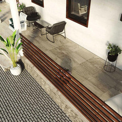 Керамогранит Estima Rock RC01 cерый матовый 600х306х8 мм (8 шт.=1,488 кв.м) - фото 2