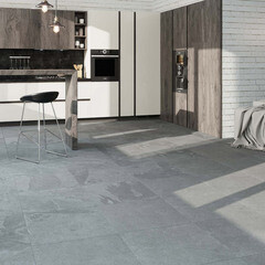 Керамогранит Estima Terra TE02 серый ректифицированный неполированный 800х800х11 мм (2 шт.=1,28 кв.м) - фото 3