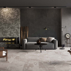 Керамогранит Estima Terra TE02 серый ректифицированный неполированный 800х800х11 мм (2 шт.=1,28 кв.м) - фото 2